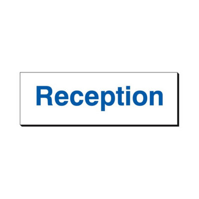 Mehr Reception 120 X 360mm Sign Qty 1 from B&Q