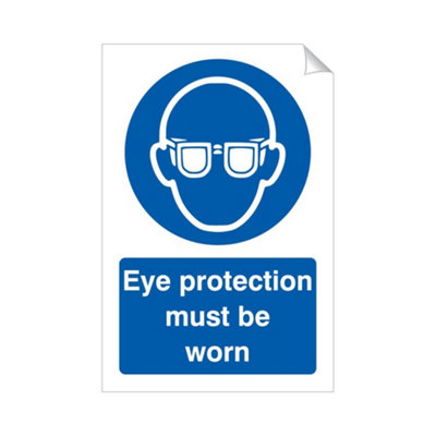 B&Q -  Eye Protection Must Be Worn 240 X 360mm Sticker Qty 1