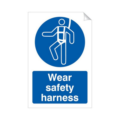 B&Q -  Wear Safety Harness 240 X 360mm Sticker Qty 1