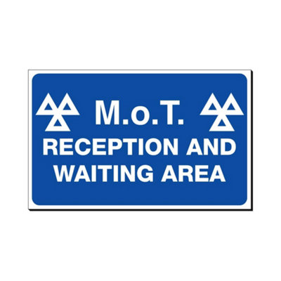 Mehr Mot Waiting Area 300 X 480mm Sign Qty 1 from B&Q