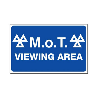 Mehr Mot Viewing Area 300 X 480mm Sign Qty 1 from B&Q