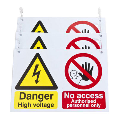 Mehr Ev High Voltage Signs For Chain Evh36 Pack Of 3 from B&Q