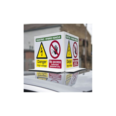 Mehr Ev Vehicle Roof Top Warning Sign Evh40 Qty 1 from B&Q