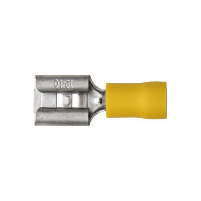 Mehr Terminals Yellow Push-On Fem 9.5mm Pack Of 100 from B&Q