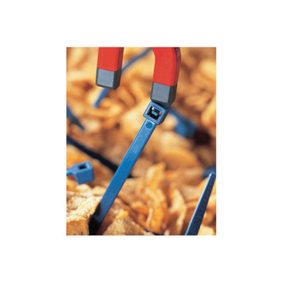 Mehr Metal Content Cable Tie 150 X 3.5 Blue Pack Of 100 Hellermann Tyton from B&Q