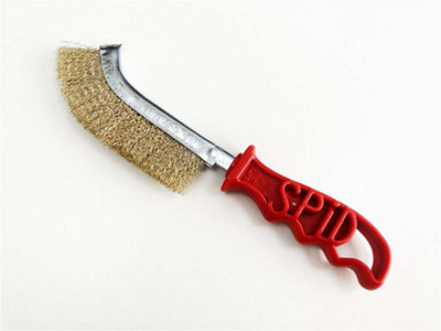 B&Q -  Wire Brush Brassed Steel Plastic HandleTme0031