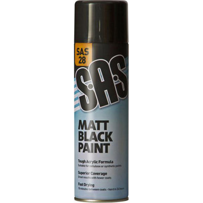Mehr Matt Black Paint 500Ml Sas28 Pack Of 6 Sas from B&Q