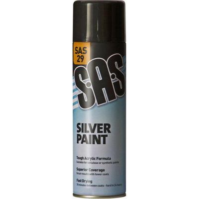 Mehr Silver Paint 500Ml Sas29 Pack Of 6 Sas from B&Q