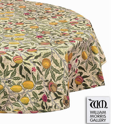 William Morris Fruit 132 X 228Cm Acrylic Tablecloth from B&Q