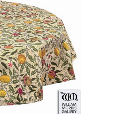 William Morris Fruit Acrylic Circle Tablecloth 132Cm from B&Q