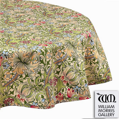 William Morris Golden Lily 132 X 228Cm Acrylic/pvc Tablecloth from B&Q