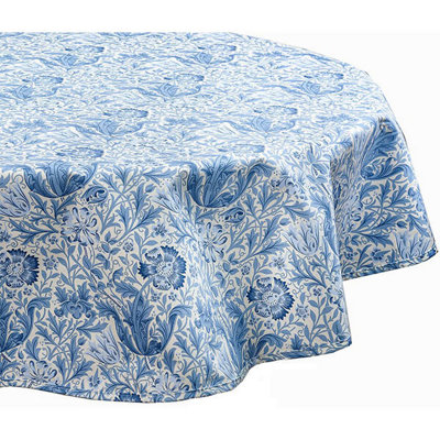 William Morris Blue Compton 132 X 228Cm Acrylic/pvc Tablecloth from B&Q