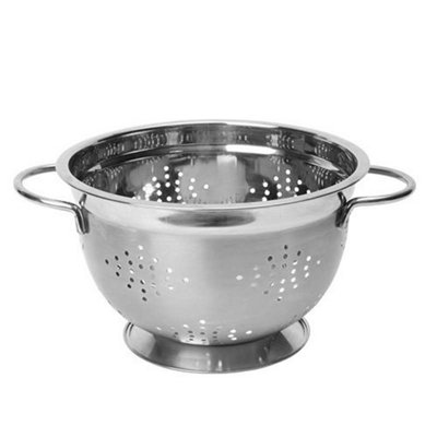 B&Q -  26Cm Stainless Steel Footed Colander