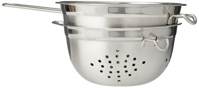 B&Q -  20Cm Stainless Steel Colander For Kitchen