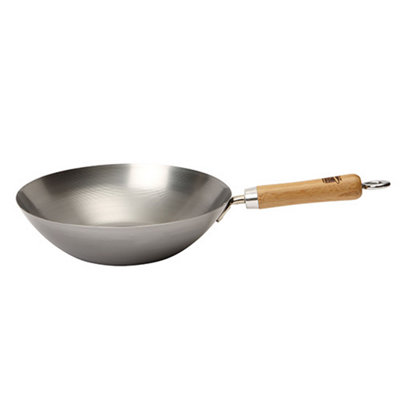 School Of Wok By Dexam 10.5"/27Cm Uncoated Carbon Steel Wok - Carbon Steel - Image 5