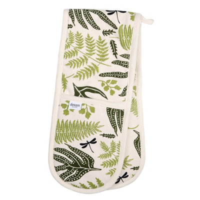 Dexam Green Organic Fern Double Oven Gloves