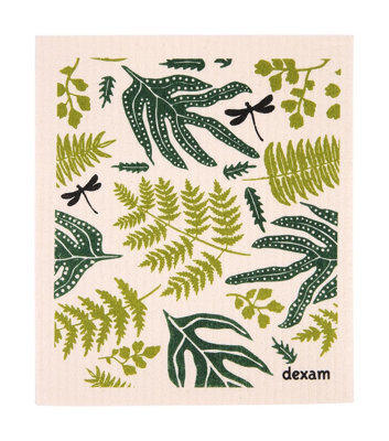 Dexam Fern Design Swedish Dishcloth For Cleaning from B&Q
