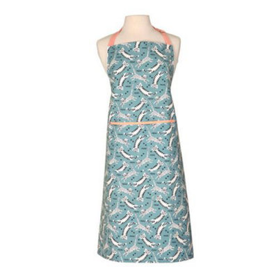 Dexam Recycled Cotton Meow Adult Apron Blue from B&Q