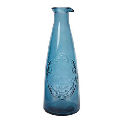 Dexam Sintra Recycled Glass Carafe Ink Blue from B&Q