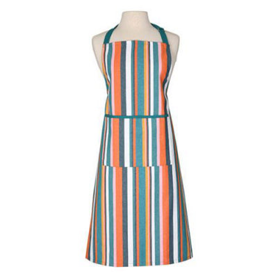Dexam Recycled Cotton Striped Adult Apron Teal from B&Q