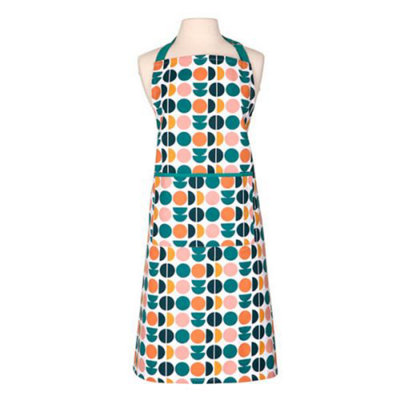 Dexam Recycled Cotton Retro Spot Adult Apron Teal from B&Q