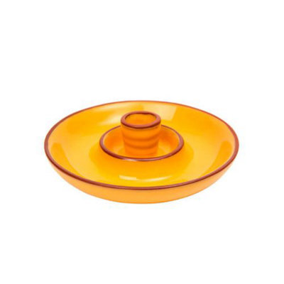 Dexam Sintra Glazed Terracotta Olive Dish Ochre from B&Q