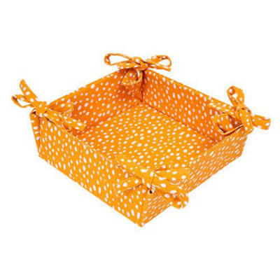 Dexam Sintra Recycled Cotton Spotted Bread Basket Ochre from B&Q