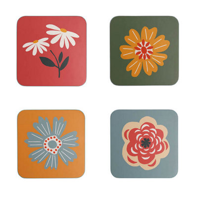 Rhs Cottage Garden Set Of 4 Coasters Multi from B&Q
