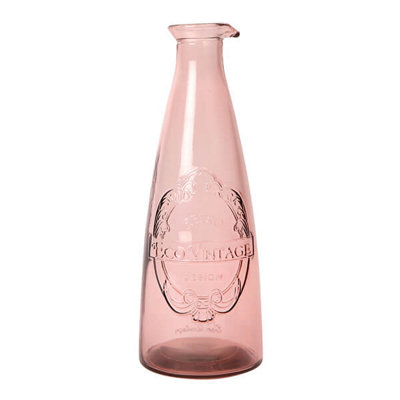 Dexam Sintra Recycled Glass Carafe Blush from B&Q