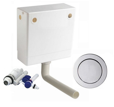 Wirquin Macdee Pneu Compact Pneumatic Concealed Wc Toilet Cistern Single Cpl41Cp-Ag from B&Q