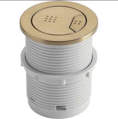 FixTheBog Dimwokg1 Wirquin Pneumatic Kara Dual Flush Button Brass 50120768 from B&Q