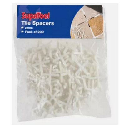 Supatool Tile Spacers 2mmPack Of 200Precision Tile Alignment For Professional FinishesDurable & Easy To Use Tile Spacers from B&Q