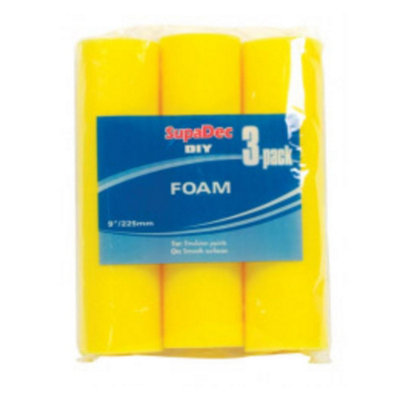 Supadec Foam Roller Refills Pack Of 39 Inch255mmMedium Density RefillsPaint Roller Refill For Smooth Paint Finishes from B&Q