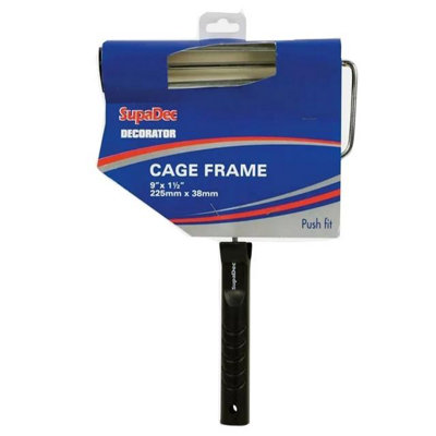 Supadec Roller Frame With Plastic Push Fit Handle 9 Inch225mm X 38mm Cage Frame For Standard Paint Roller Refills from B&Q