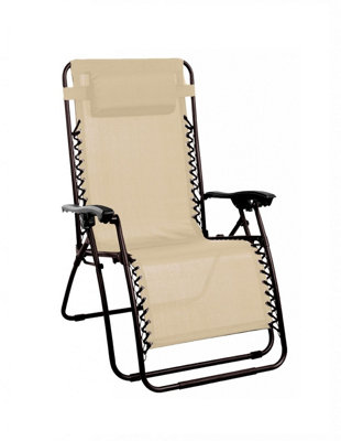 SupaGarden Beige Zero Gravity Chair Lounger from B&Q