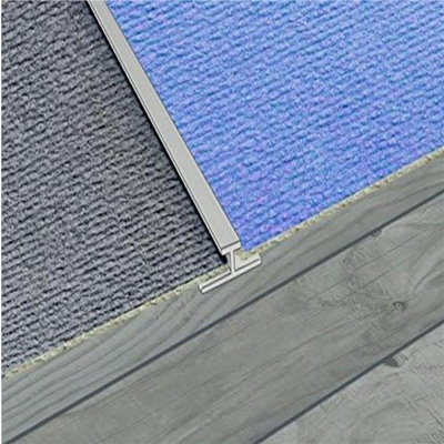 Supadec Aluminium Carpet To Carpet Door Strip900mm X 45mm With FixingsDurable Floor Edge Trim from B&Q