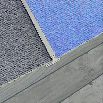 Supadec Carpet To Carpet Cover Strip900mm X 45mmGold Effect Aluminium Floor Edge Trim With Fixings from B&Q