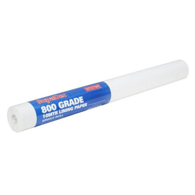 Supadec Light 800 Grade Lining Paper - Roll - 5.3M² Coverage - Smooth Wall & Ceiling Prep - Premium Lining Paper Fire Rated B-S1, D0 10M