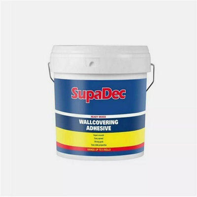 Supadec Ready Mixed Wallcovering Adhesive 4.5KgStrong GrabEasy Spread Wallpaper PasteWallcovering Heavy Duty Adhesive from B&Q