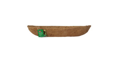 B&Q -  Natural Coco Wall Trough Liner Cupped Shaped Coco Liner For A 24 Inch Wall Trough Basket