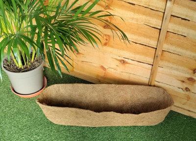 B&Q -  Natural Coco Wall Trough Liner Cupped Shaped Coco Liner For 30 Inch Wall Basket