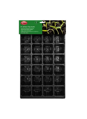 Amabassador Pack Of 5 Small 24 Cell Seed Tray Insert Seedling Flower Vegetable Starter Trays from B&Q
