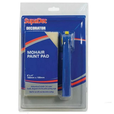 SupaDec Mohair Paint Pad With Handle 6 x 4"" Wall Ceiling Painting Decorating DIY - Image 3