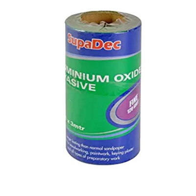 Supadec Aluminium Oxide Sandpaper Roll 40 Grit Extra Coarse 3MHeavy Duty Green Sanding Roll from B&Q