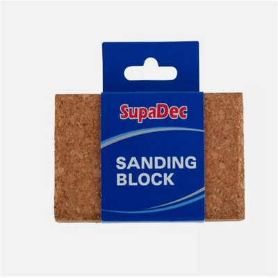 Supadec Decorator Cork Sanding BlockCompressed Cork Sanding ToolPremium Sanding Block For WoodMetal & Plastic from B&Q