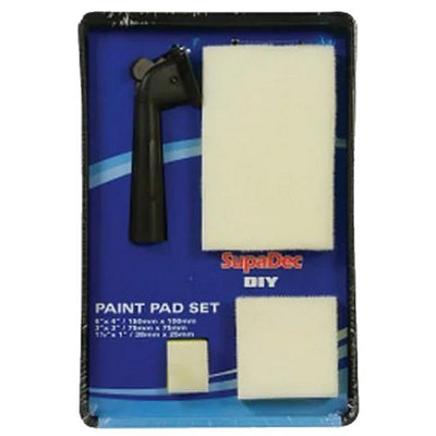 SupaDec DIY Decorating Paint Pad Refills, Handle and Tray Set - 5 Piece - Image 3