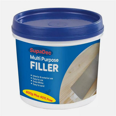 Supadec Multi Purpose Ready Mixed Filler 600GSmooth FinishInterior & Exterior UseStrong Filler Dries White & Easy To Sand from B&Q