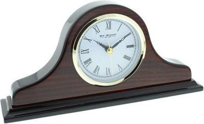 Wm.widdop Napoleon Shaped Mahogany Wooden Mantel ClockW9616 from B&Q