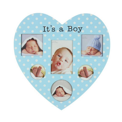  - Juliana Impressions New Baby Heart Shaped Collage Photo FrameIt's A Boy
