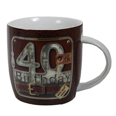 Widdop Laura Darrington Unzipped Collection Porcelain Mug40Th Birthday from B&Q